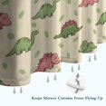 thumbnail image 6 of Green and Pink Dinosaur Pattern Shower Curtain 72"x84" ,Bathroom Decorative Shower Curtains Set with 12 Hooks,Modern Waterproof Washable Shower Curtain, 6 of 6