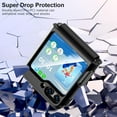thumbnail image 5 of Compatible with Z Flip 5 Case with Hinge Protection,Samsung Flip 5 Heavy Duty Shockproof Full Body Protective Plating Phone Case Cover for Galaxy Z Flip 5 5G(2023)-Black, 5 of 12
