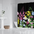 thumbnail image 2 of Waterproof Beautiful Colorful Floral Shower Curtain 72x72 Inch Boho Style Polyester Unique Shower Curtain for Bathroom Hotel Home Decor with 12 Plastic Hooks, 2 of 5