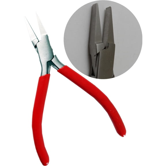 Jewel Tool 5" (12.7 cm) Stainless Steel Flat Nose, Box Joint Pliers | Double Spring Action for Easy Use