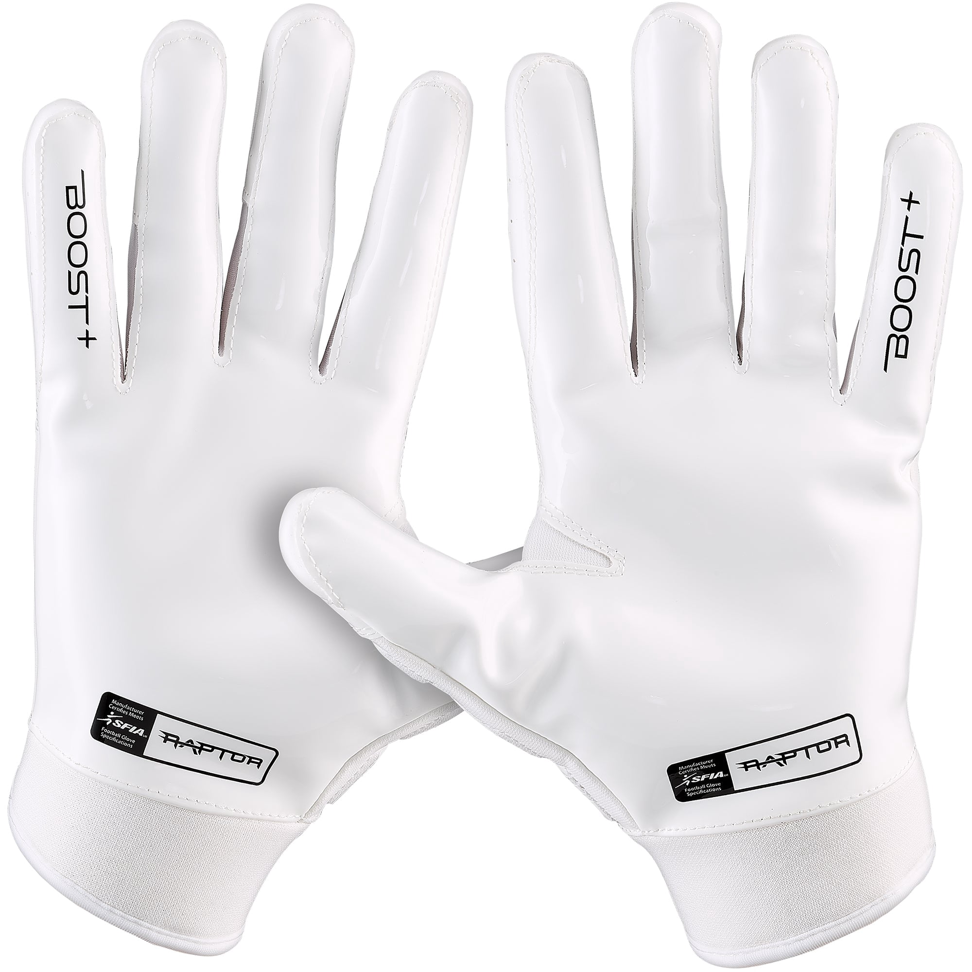Grip Boost Raptor 2.0 White Padded Men's Football Gloves with Boost Plus Grip Technology