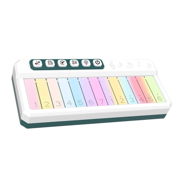 White Kids Touch Screen Piano Box With Rainbow Lights And Music For Early Childhood Education