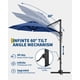 thumbnail image 4 of Navy blue 10ft heavy - duty cantilever umbrella: 360° rotation, adjustable tilt, 600d oxford fabric, rust - proof aluminum frame, cross base, windproof, ideal patio, pool & garden, moderno design, 4 of 9