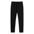 thumbnail image 5 of FRSASU Men's Casual Hip Hop Pants Solid Color Loose Fit Elastic Waist Drawstring Straight Wide Leg Pant Black, 5 of 9