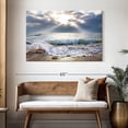thumbnail image 3 of Elephant Stock Ocean At Sunrise Wall Art - Horizontal Canvas Wall Art - Living Room Wall Decor - Beach Canvas - Beige And Blue Decor - 48" x 32", 3 of 8