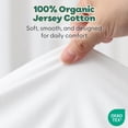 thumbnail image 2 of The Peanutshell Organic Cotton Bassinet Sheets, Bed Sheets for Baby Boys and Girls, White, 2 Pack, 2 of 8