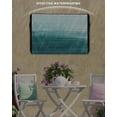 thumbnail image 6 of Outdoor TV Cover 48 to 50 Inch Weatherproof, Teal White Brush Stroke Textured Waterproof TV Screen Protector for Outside Decor with Zipper and Pocket 48"L x 30"H , Abstract Modern, 6 of 7