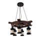 thumbnail image 1 of Lampara Colgante Vintage Redonda de Madera Dali, 1 of 6