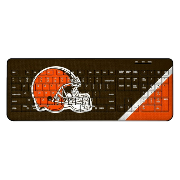 Cleveland Browns Diagonal Stripe Wireless Keyboard