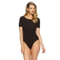 thumbnail image 3 of Felina | Body Zone Classic Tee Modal Bodysuit with Low Back | Heather Gray | X-Large (Heather Gray, Medium), 3 of 3