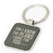 Jeremiah 29:11 for I Know The Plans Scripture Engraved Keychain Key Ring Holder