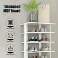 thumbnail image 6 of Topbuy 7-Tier Shoe Rack Free Standing Shelf Storage Modern Shoe Rack Organizer patented White, 6 of 8