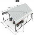 thumbnail image 7 of Riedhoff Metal Carport Shed 13' x 16' x 11' , Steel Heavy Duty Carport, 500 Lbs, Gray, 7 of 7