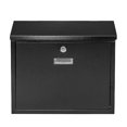 thumbnail image 1 of Fine Art Living Wall Mounted Locking Steel Mailbox - Weatherproof, Modern Design, Black (MB08), 1 of 9