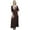Brown, variant on Bimba Women's Maxi Dress With Tassel With Scarf Boho Peach Summer Dresses-14
