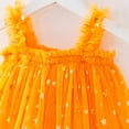 thumbnail image 4 of Leey-World Dresses for Baby Girls Toddler Girl Tutu Dress Summer Bow-Tie Straps Casual Dresses Kids Princess Flowy Swing Clothes(Orange,12-18 Months), 4 of 6