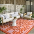 thumbnail image 2 of SUNDEREY 6’X9’Outdoor Rug for Patio,Waterproof Beach Mats, Seaweed Pattern Plastic Straw Outdoor Rugs for RV Patio Deck Beach Porch Backyard,Orange, 2 of 9