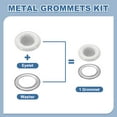 thumbnail image 3 of Uxcell 110 Pcs Ojetes con Arandelas 1/8" Kit de Grommets Blanco, 3 of 7