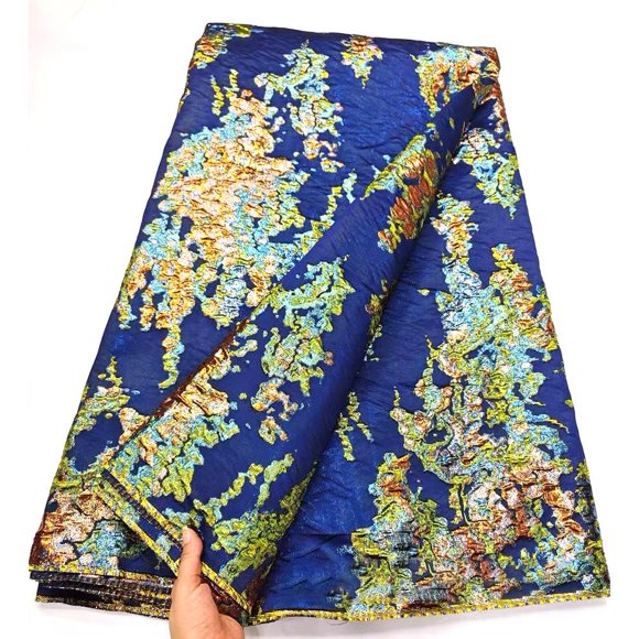 BUYISI Exquisite African Gilding Brocade Fabric: Perfect For Nigerian For French Jacquard No.7