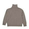 thumbnail image 5 of Quarter Zip Pullover Jumper Tops Long Sleeve Fall Trendy Polo Sweatshirt Business Casual Collared Sweater Collared Casual Fall Top Half Zip Sweater Women's Sweaters Mock Neck Khaki S, 5 of 9