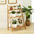 thumbnail image 6 of 3-Tier Plant Stand Planter Shelves Flower Pot Organizer Storage Rack Plant Display Shelving Plants Shelf Patio Garden Balcony Yard Holder (Wood Color), 6 of 16