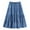 Blue, variant on WOYY Little Girls Tiered Skirt Solid Color High Waist Casual A-Line Skirt, Sizes 5-12