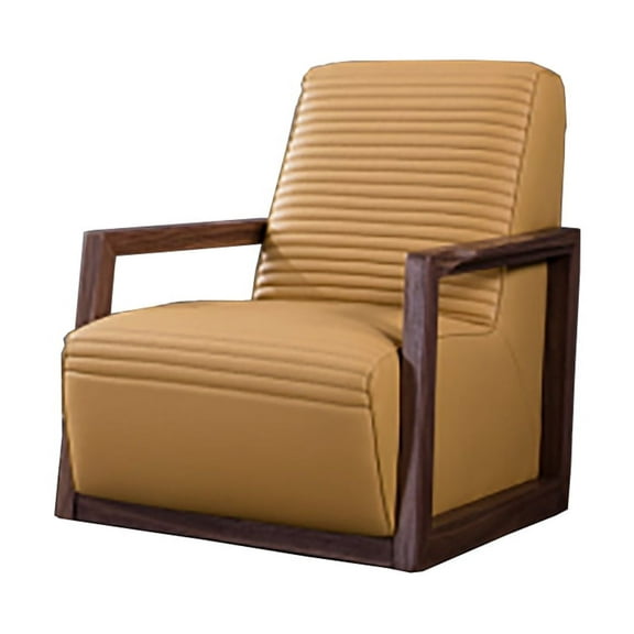 American Eagle EK-CH05-YO Modern Chic Yellow Leather Accent Chair