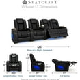 thumbnail image 2 of Seatcraft Virtuoso LT Zero-Gravity HeatZero Italian Leather Home Theater Seating, Heat & Massage, Power Headrest, Power Recline, Row of 4 Right Loveseat, Black, 2 of 9