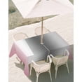 thumbnail image 3 of 60x84 Inch Outdoor Tablecloth with Umbrella Hole Zipper Rectangle Pink Grey Rectangular Tablecloths Outside Waterproof Gray Farmhouse Modern Rustic Patio Table Cloth Cover for Picnic Party, 3 of 8