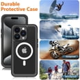 thumbnail image 2 of Casetego Magnetic Case for iPhone 15 Pro Max IP68 Waterproof Case,Built-in 9H Screen Protector & Camera Protector [Compatible with MagSafe] [Military Dustproof] Full Body Shockproof 6.7'' Phone Cover, 2 of 8