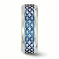 thumbnail image 3 of Edward Mirell Titanium Blue Anodized Brushed & Polished 8mm Band, 3 of 7