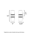 thumbnail image 5 of Maxim Lighting - Ruffles - 2 Light Outdoor Wall Mount-14 Inches Tall and 5.25, 5 of 5