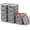 Grey, variant on Plastic Storage Basket with Lids 10 Pack Stackable Storage Bins Containers with Lid, Decorative Storage Boxes for Organizing Shelves, Drawers, Playroom, Classroom, Office, Closet, White