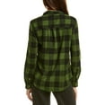 thumbnail image 2 of beachlunchlounge womens  Sally Brushed Flannel Shirt, xs, Green, 2 of 3