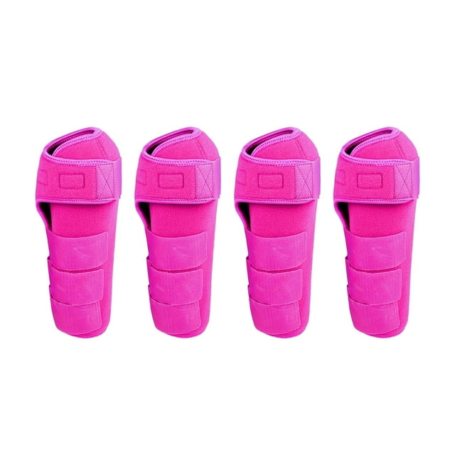 Ruiboury 4x Horse for Boots Support Reusable Breathable for Protection Comfortable Leg Covers S Rose pink Rose pink M