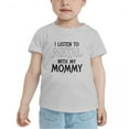 thumbnail image 2 of I Listen to Metal with My Mommy Funny Toddler T Shirts for Boys Girls (Gray, Youth M), 2 of 5