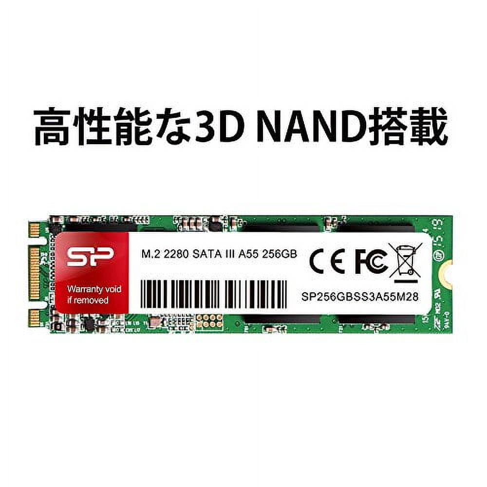 Silicon power SSD M.2 2280 3D TLC NAND adoption 256GB SATA III 6Gbps A55 series SP256GBSS3A55M28