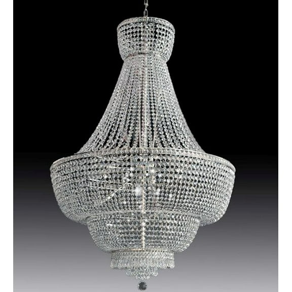Meyda Tiffany 174419 Beethoven 8 Light 39" Wide Crystal Empire Chandelier - Chrome