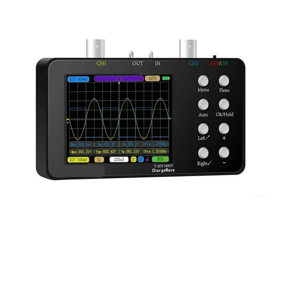 Portable Digital Oscilloscope 50M Sampling Rate 10M Analogue Bandwidth Oscilloscope 6A Current Waveform Measurement Dual-channel ,Professional Designed