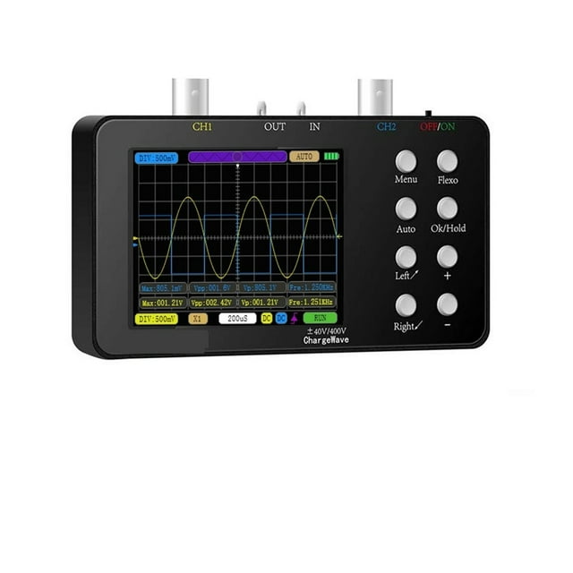 Portable Digital Oscilloscope 50M Sampling Rate 10M Analogue Bandwidth Oscilloscope 6A Current Waveform Measurement Dual-channel ,Professional Designed