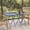蓝色, variant on 2 Pack Modern Folding TV Tray Tables, Round Metal Outdoor Side Table, Compact Snack Dinner Table for Home & Small Space Use