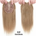 thumbnail image 2 of Benehair Clip In Remy Human Hair Extensions Silk Base Topper Hairpiece With Bangs Toupee Wig for Women Hair Loss 4 clips Blonde, 2 of 11