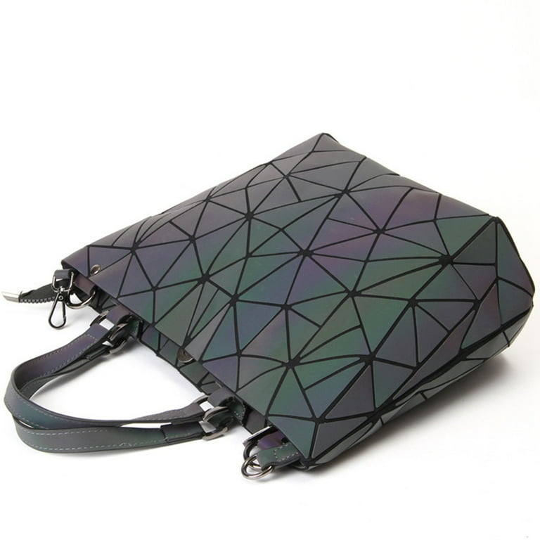 Cpaoo Geometric Luminous Wallet Rhomboids Lattice Purse Fashion Holographic  Clutch Long Wallet Zipper Closure Pocket Bag Women Handbags Card Holder