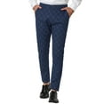 thumbnail image 1 of Pantalones de vestir de cuadros para hombre Inspire Chic, corte slim, frente plano, pantalones de negocios, 32 azul, 1 of 6