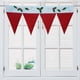 thumbnail image 5 of FELTECHELECTR Cenefa de cortina con gorro de Papá Noel para Navidad, banderines para puerta y ventana, decoración para el hogar y la sala de estar (rojo), 5 of 6