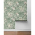 thumbnail image 4 of Harry & Grace Green Smoke Floral Blossom Peel and Stick Wallpaper - 27 in. W. x 18 ft. L. Roll, 4 of 7
