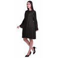 thumbnail image 3 of Moomaya Womens Long Sleeve Printed Knee Length Dress Flared Flowy Summer Dress, 3 of 6
