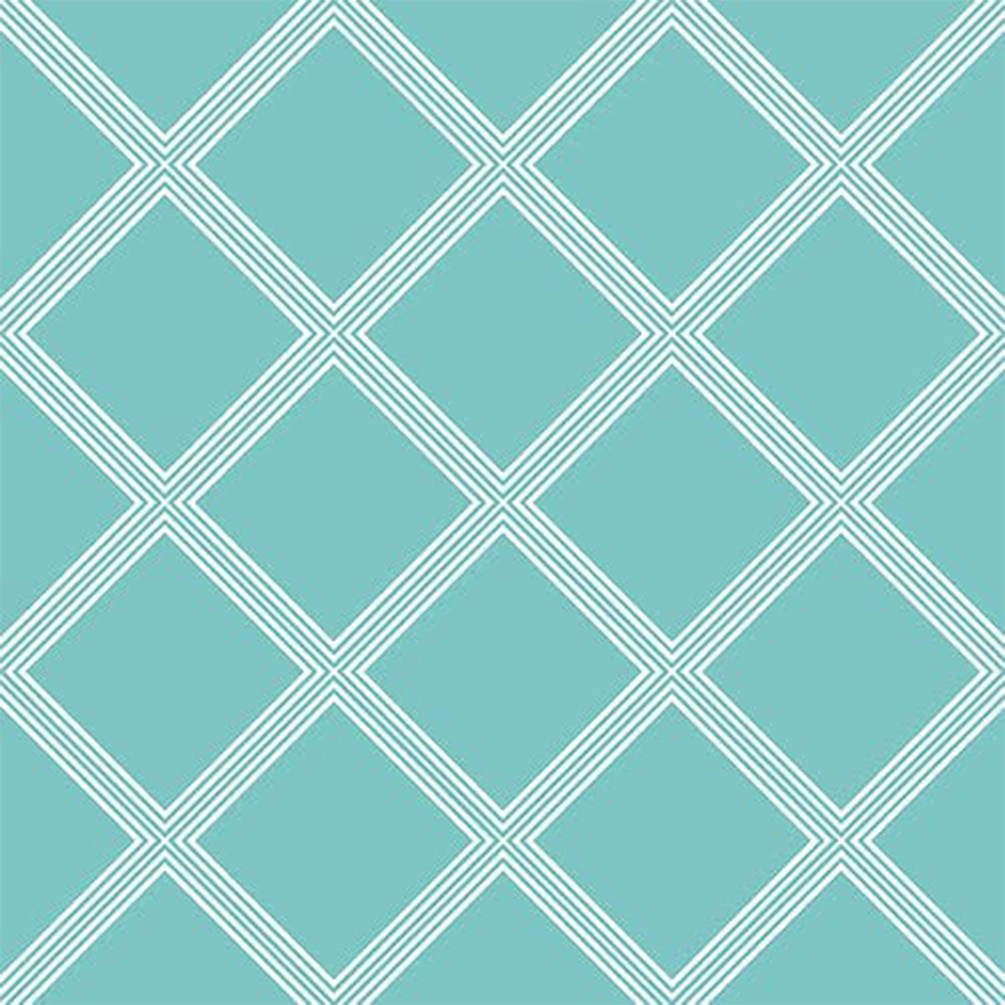 PinPix 36 x 24 Decorative Canvas Bulletin Board, Diamond Pattern, Aqua