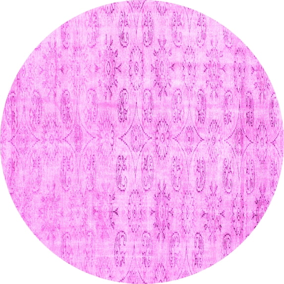 Ahgly Company Indoor Round Persian Pink Traditional Area Rugs, 4' Round