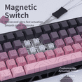thumbnail image 6 of Magnetic Switch Gaming Keyboard, 61-Key 60% Layout, 6-Color Skeleton Hollow Case, RGB Backlit, Full N-Key Rollover, Hot-Swappable Adjustable Magnetic Switches, Backlit PBT Keycaps, 6 of 8